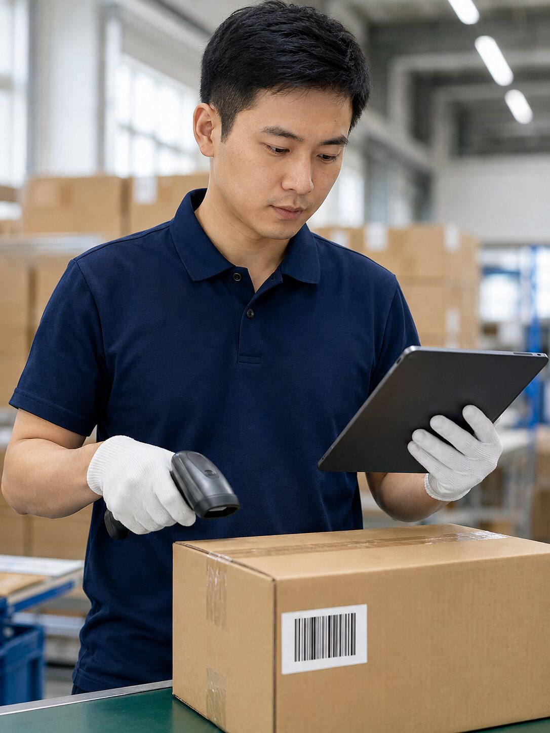 Kontrolle von Verpackung, Barcode und Kennzeichnung